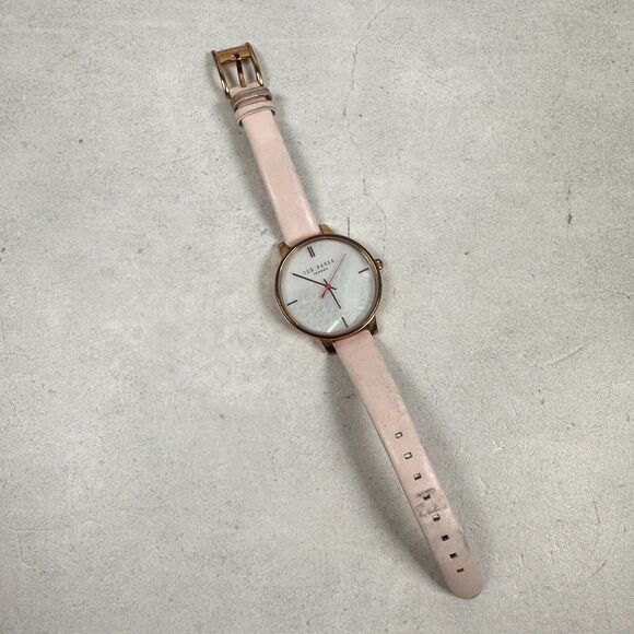 Ted Baker Watch 38mm Bow MOP Dial Kate Rose Gold Tone Pink Band New Battery - Picture 2 of 11